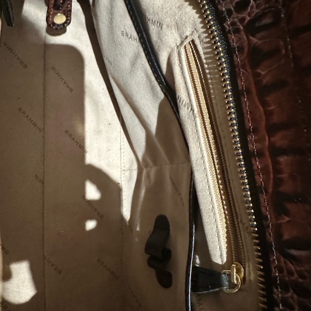Brahmin Dark Brown Leather Handbag